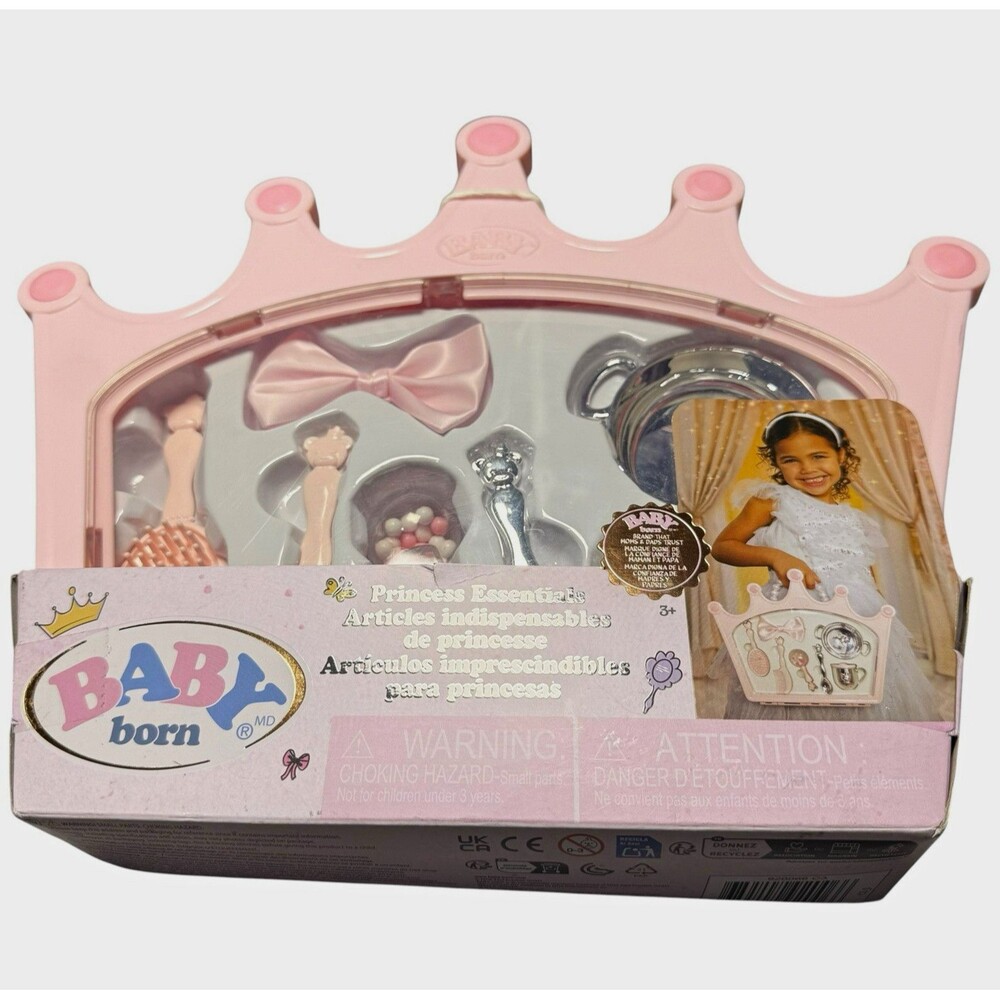 BABY born Princess Essentials 8pc Doll Accessories Carrying Case New